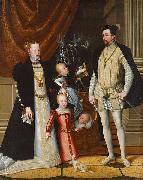 Giuseppe Arcimboldo Holy Roman Emperor Maximilian II. of Austria and his wife Infanta Maria of Spain with their children oil